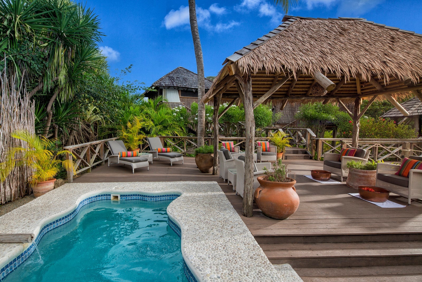 Pool and cabana at Galley Bay Resort and Spa