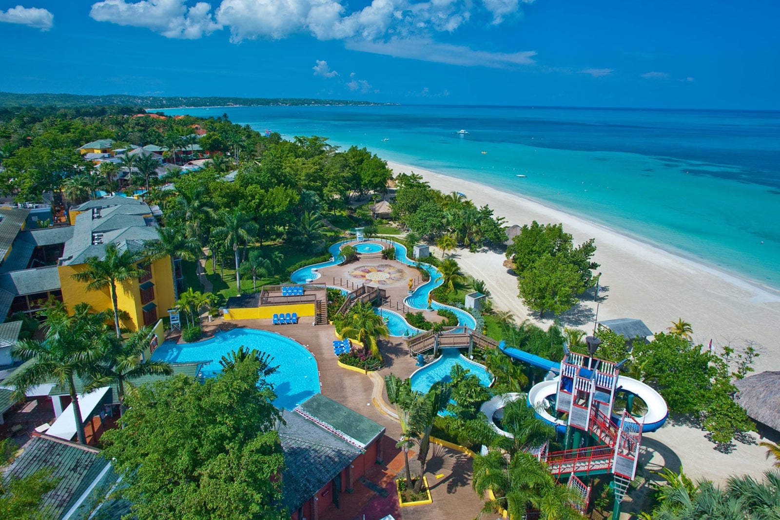Aerial view of waterpark at Beaches Negril