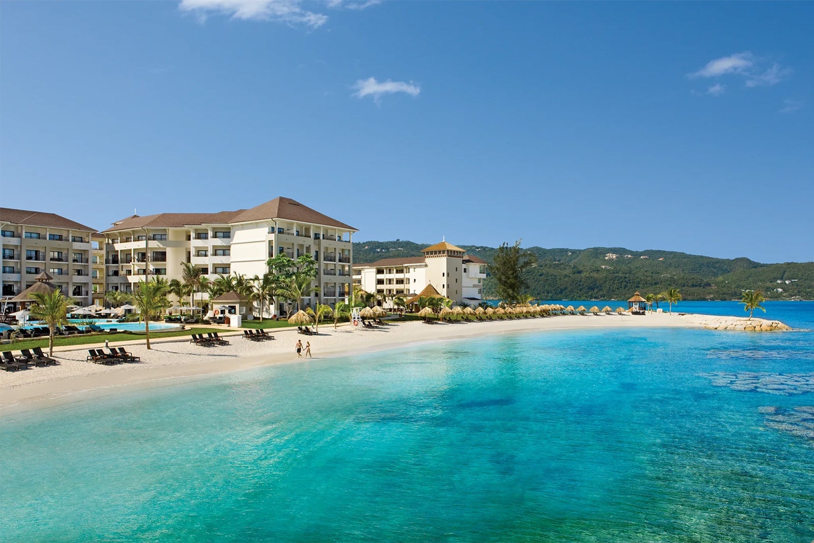 The beach at Secrets Wild Orchid Montego Bay