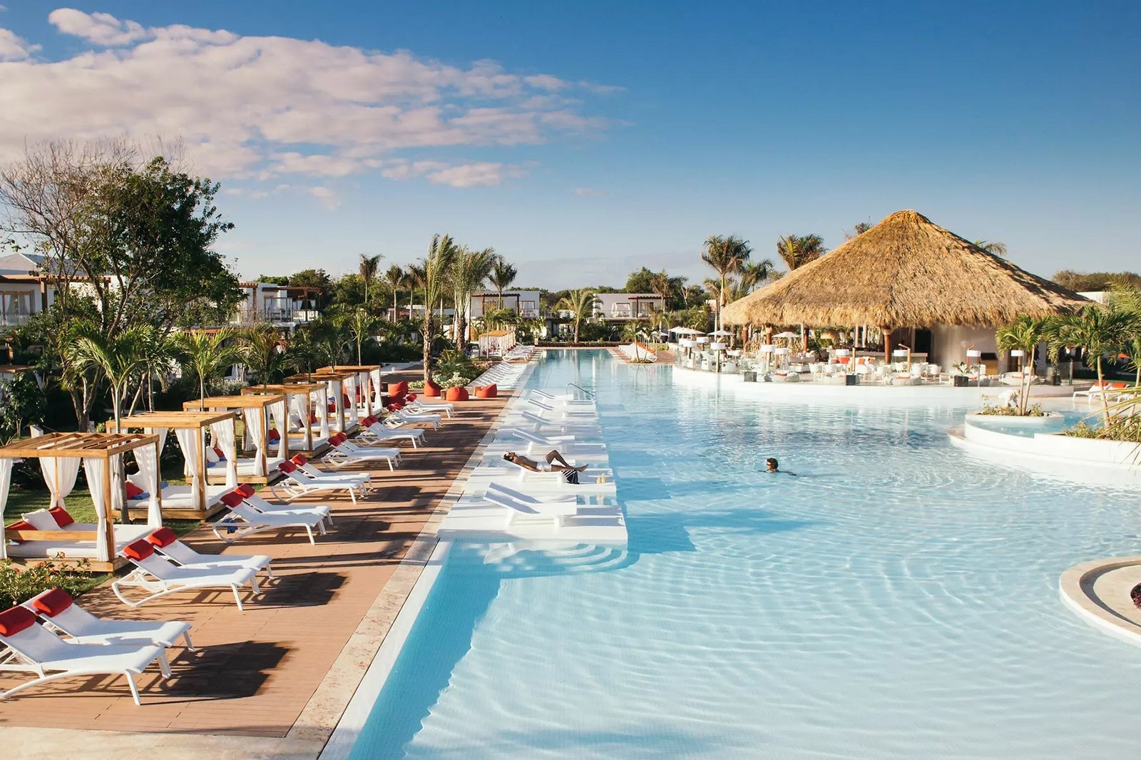 Pool and loungers at Club Med Punta Cana