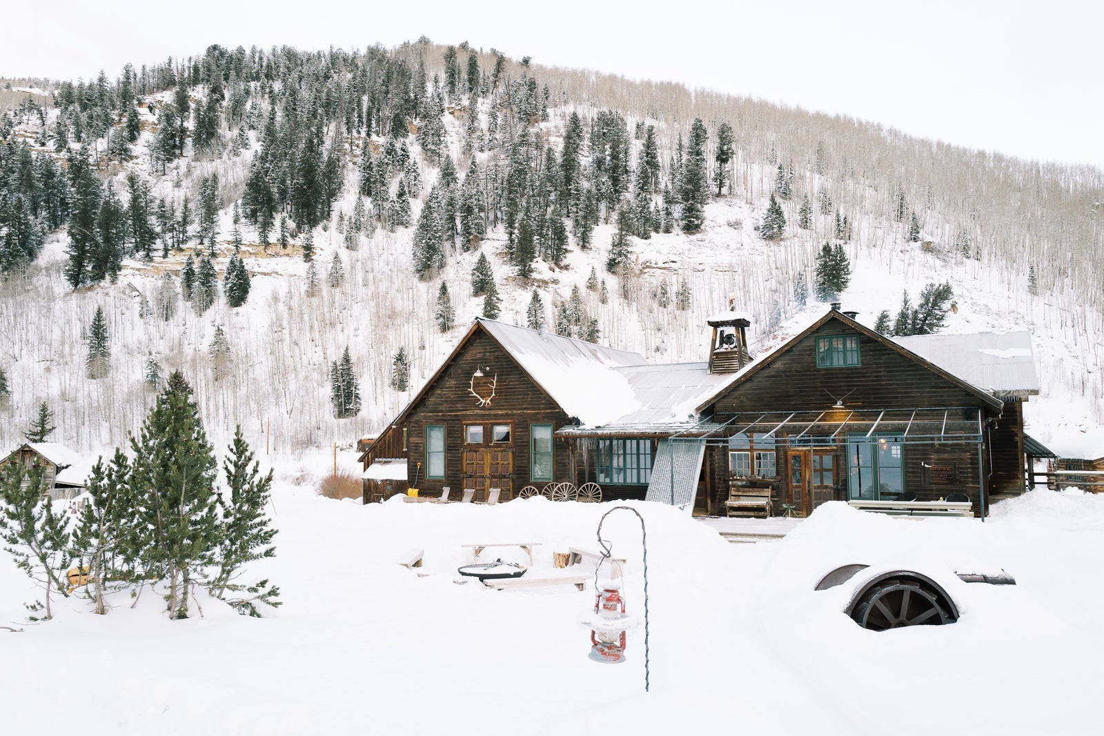 Dunton Hot Springs all inclusive resort in the snow