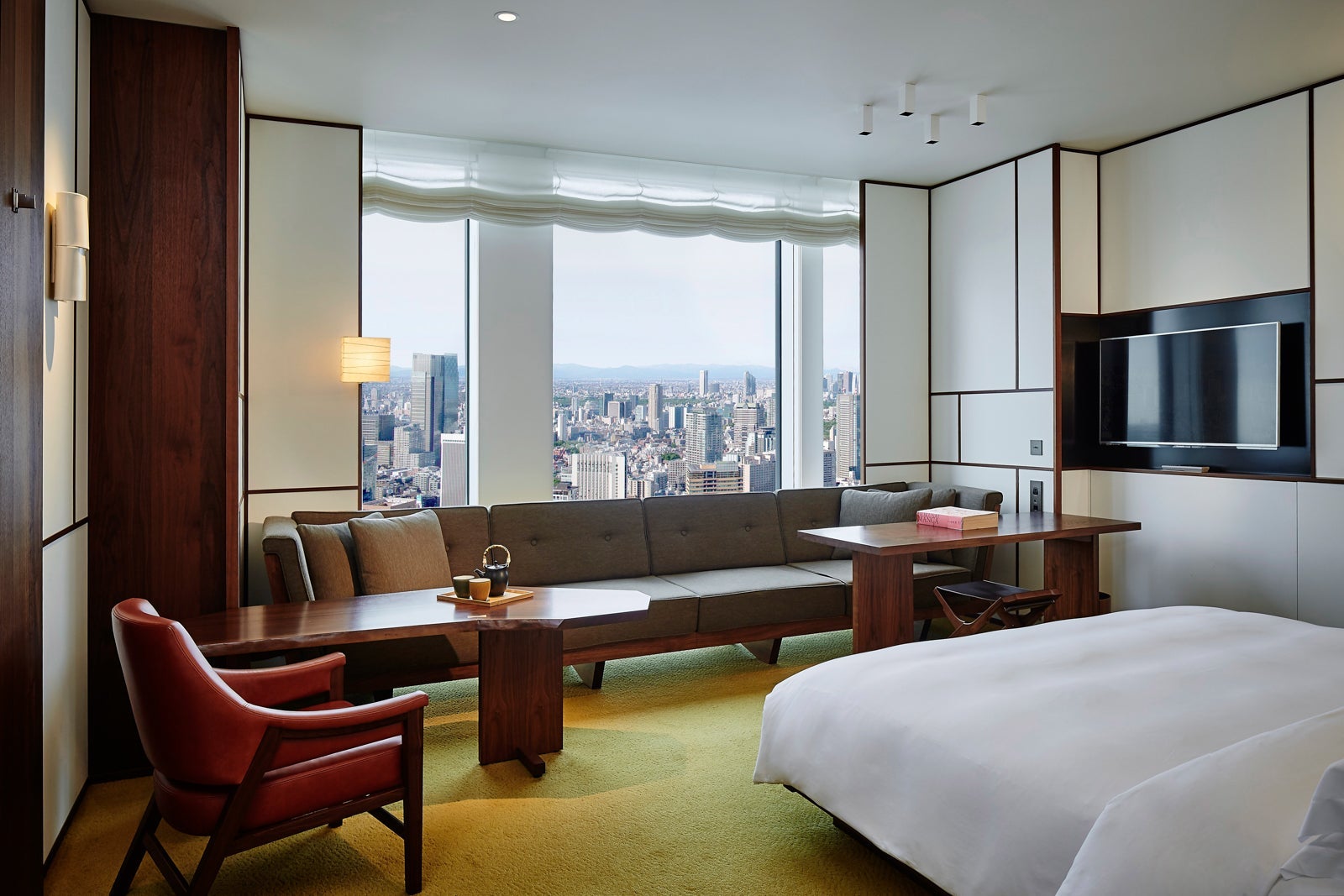 Suite living area at Andaz Tokyo Toranomon Hills