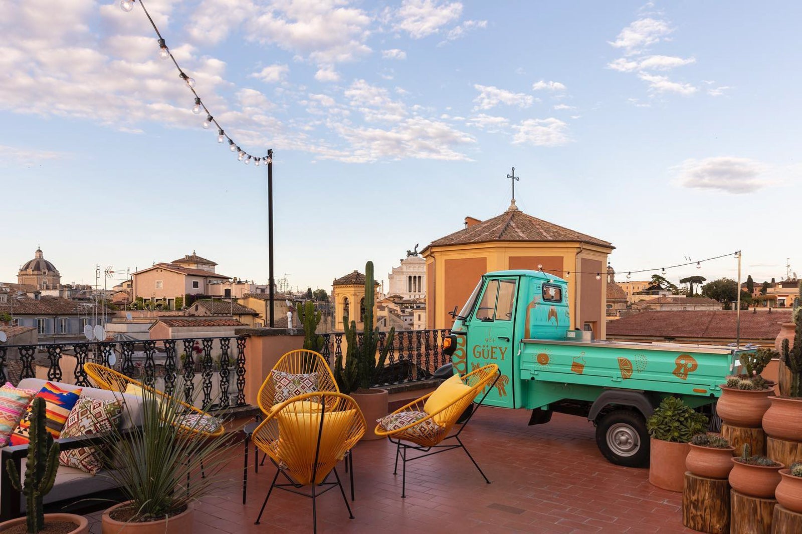 Chapter Roma rooftop patio