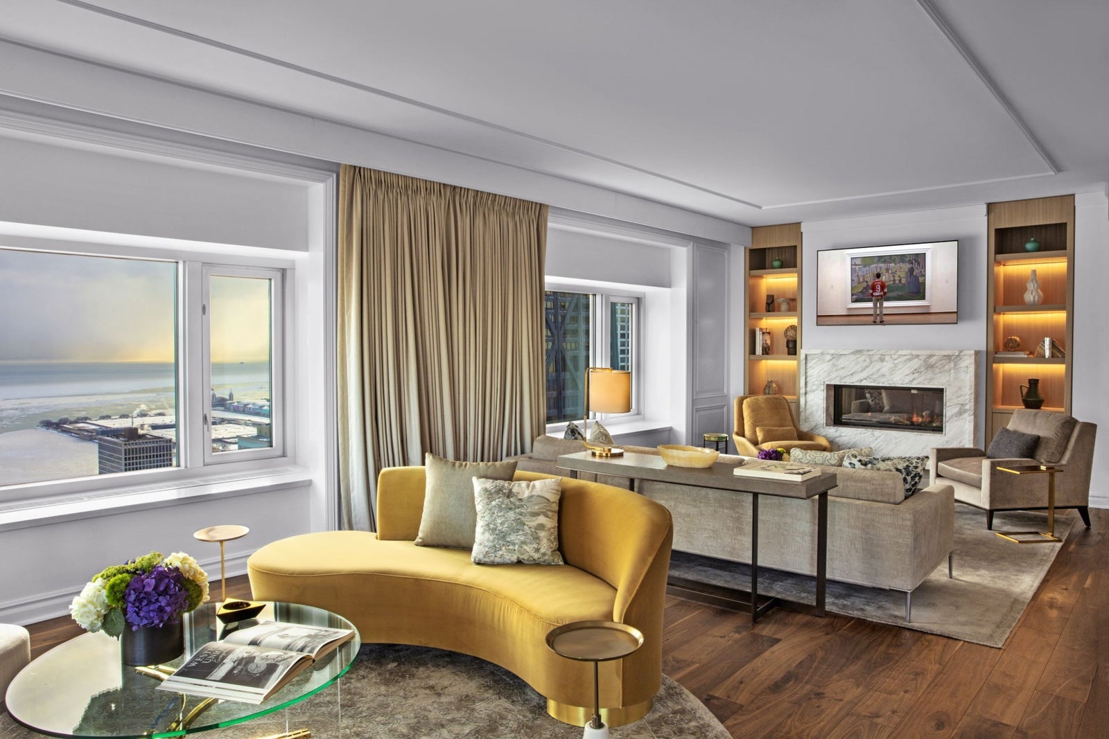 inside guest room at Four Seasons Chicago