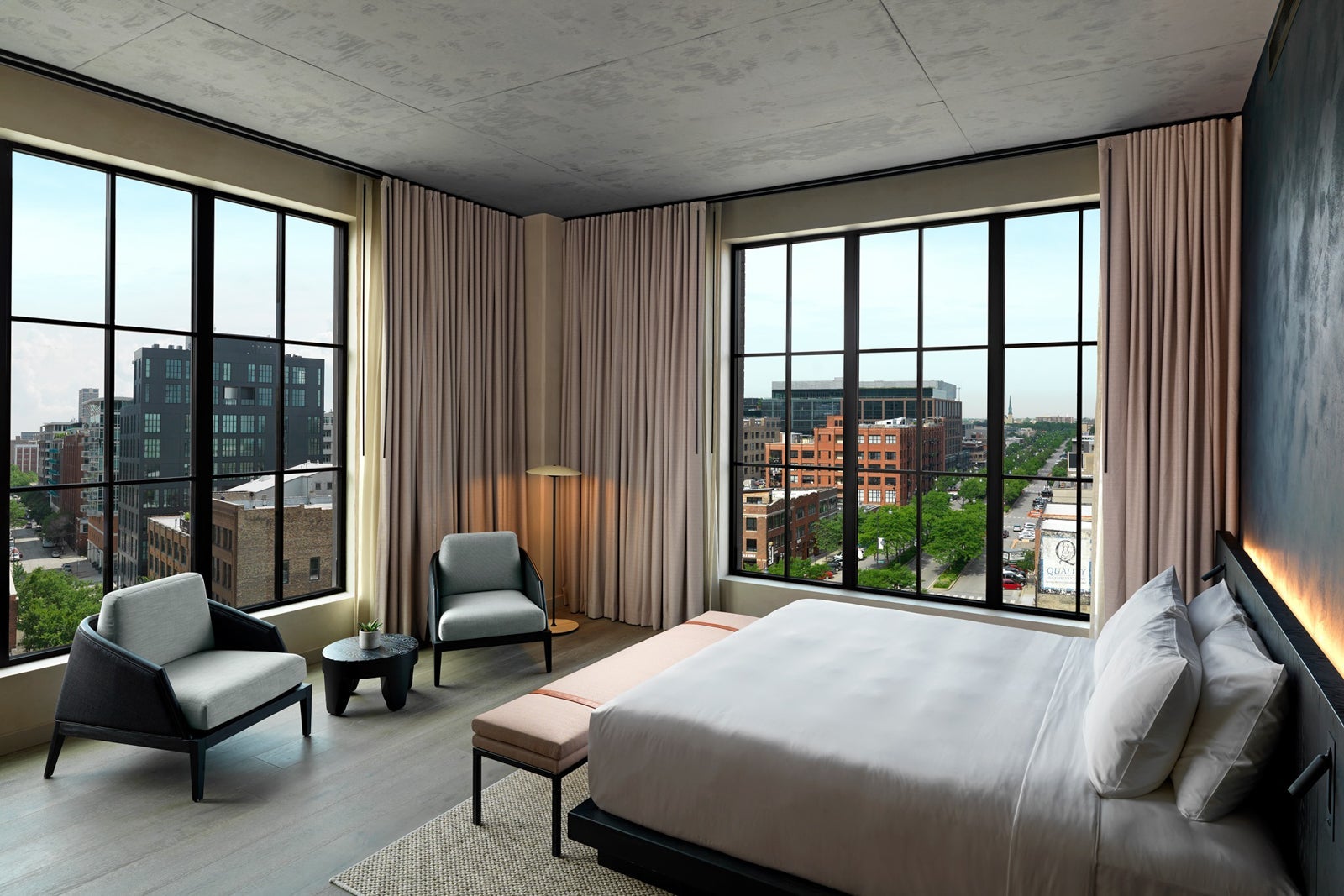 guest room at Nobu Hotel Chicago