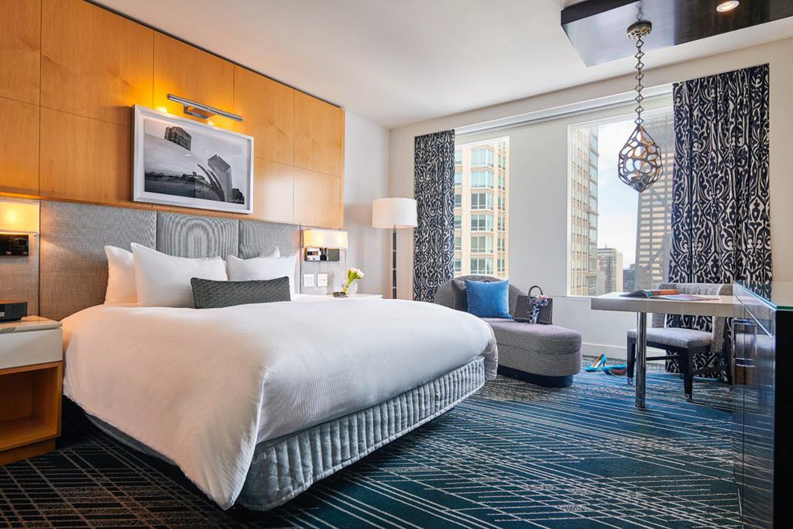 guest room at Sofitel Chicago