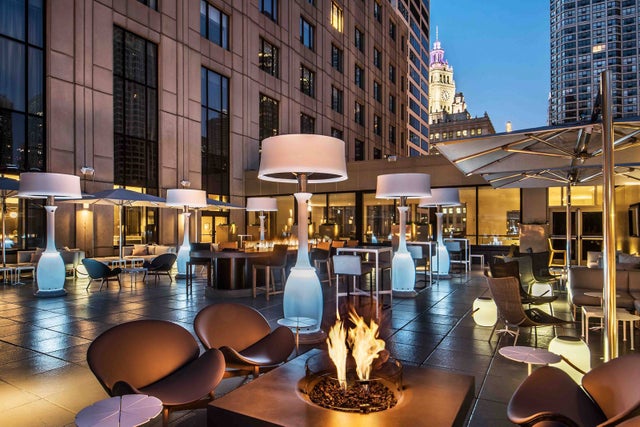 outdoor terrace at The Gwen