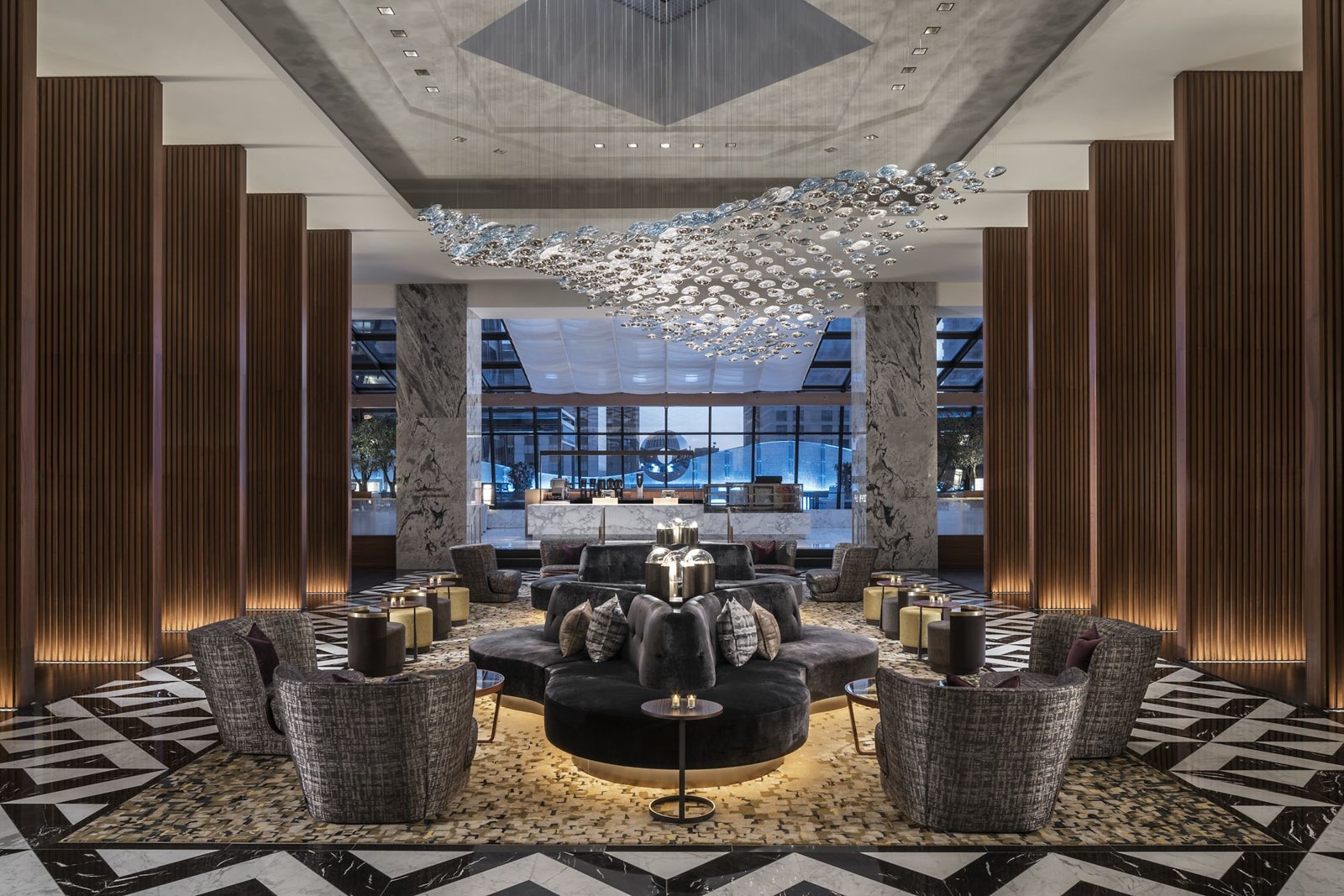 common area at the Ritz Chicago