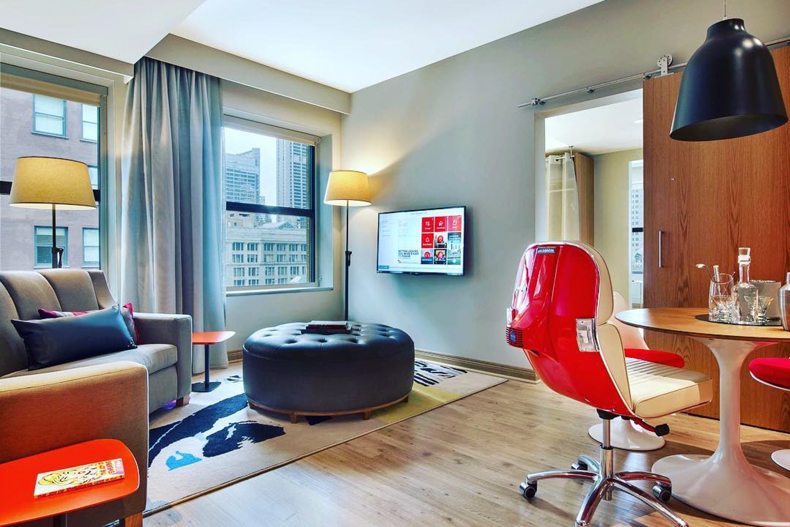 Guest room at Virgin Hotels Chicago