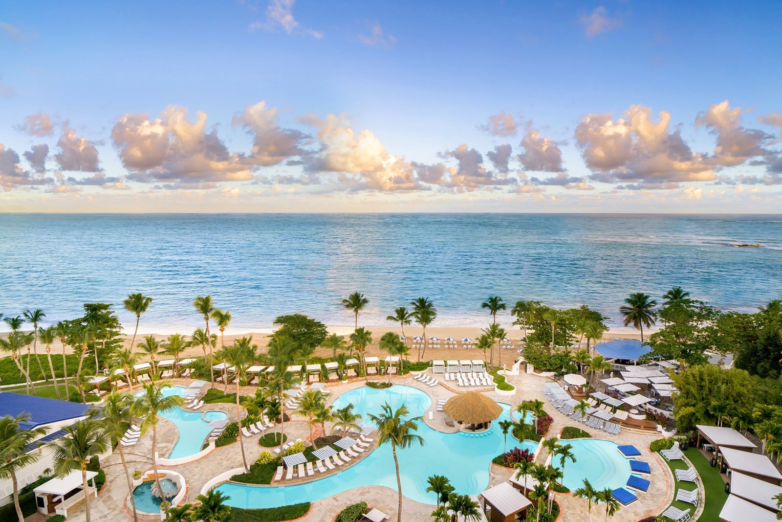 Fairmont El San Juan aerial pool view