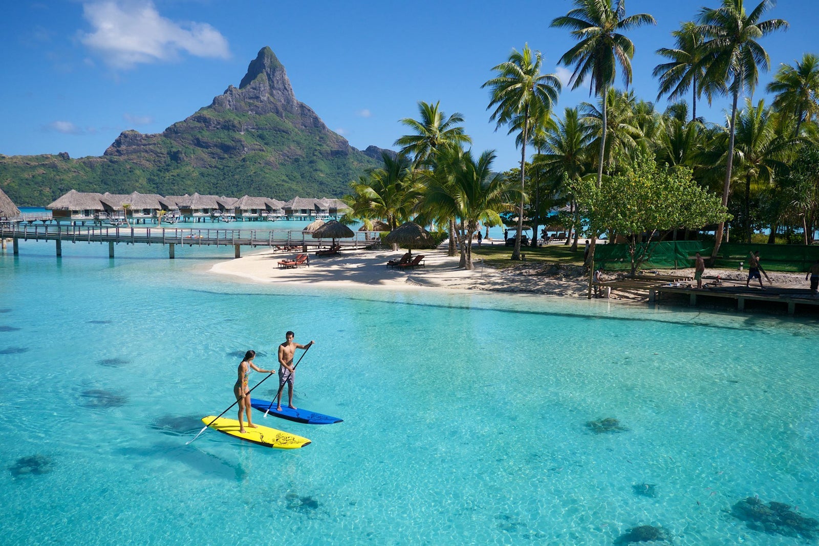 beach view of Intercontinental Bora Bora Resort Thalasso Spa