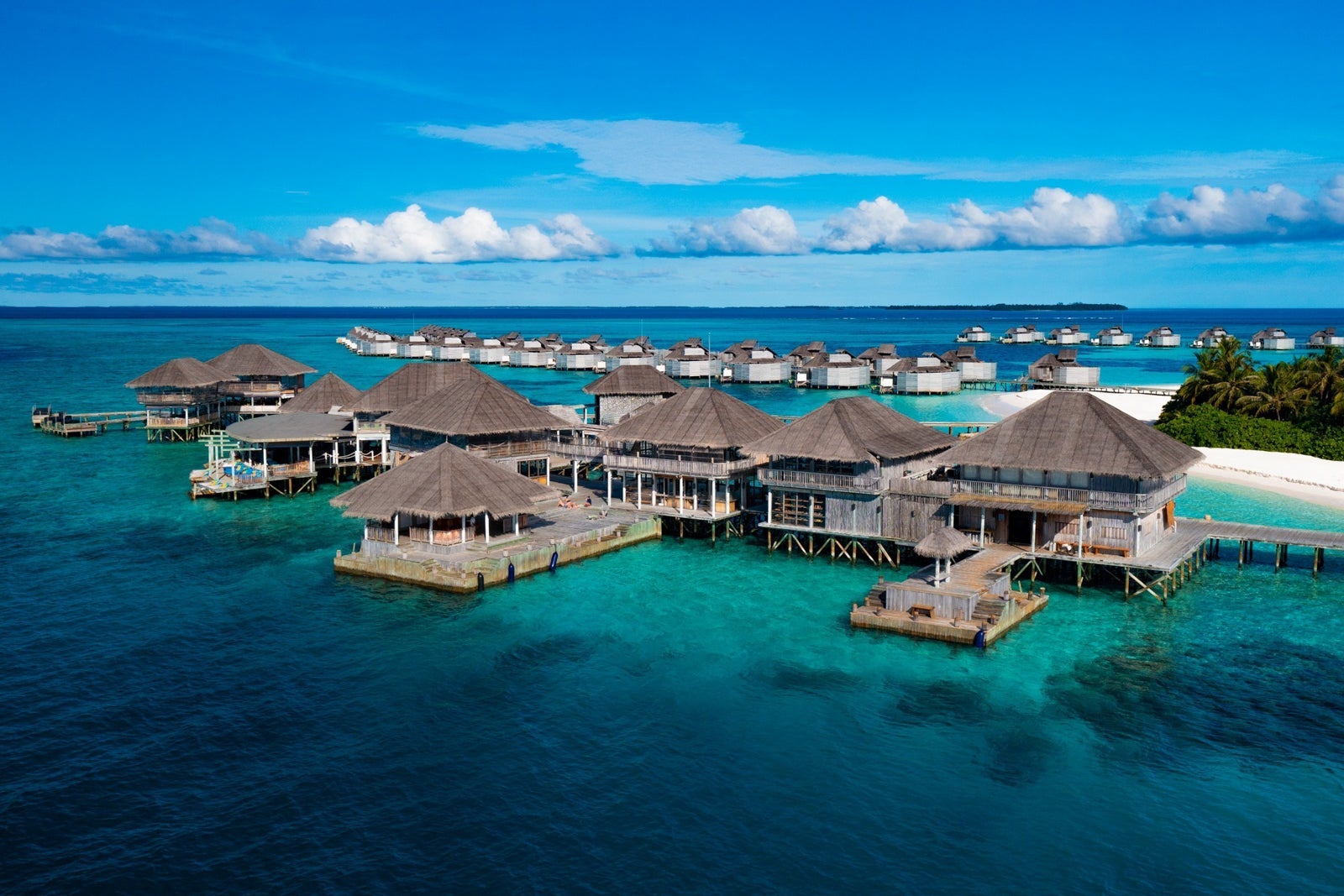 aerial view of Six Senses Laamu