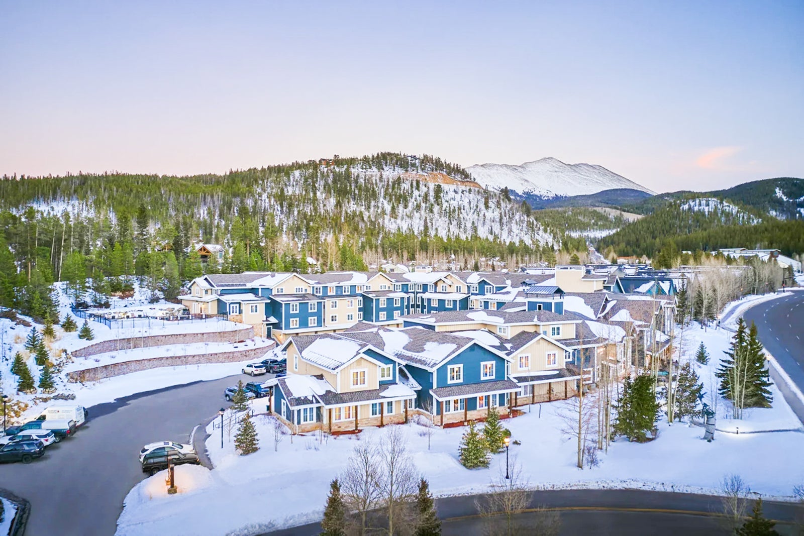exterior aerial view of Residence Inn by Marriott Breckenridge