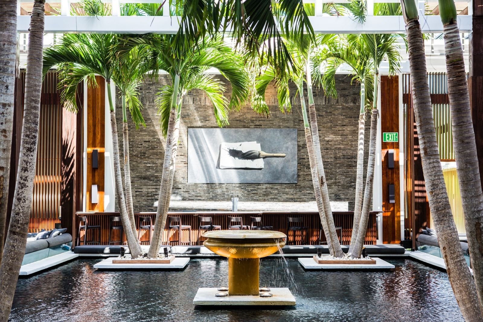 outdoor space at The Setai