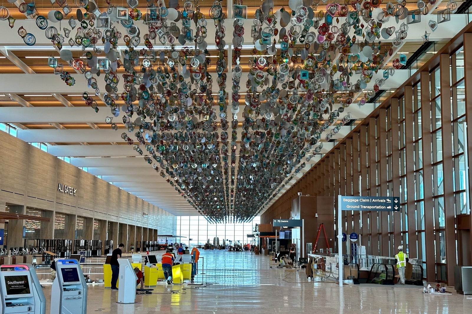 Which airports will welcome you into the terminal with no aircraft ticket?