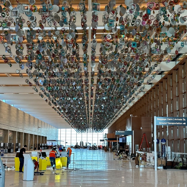 Which airports will welcome you into the terminal without a plane ticket?