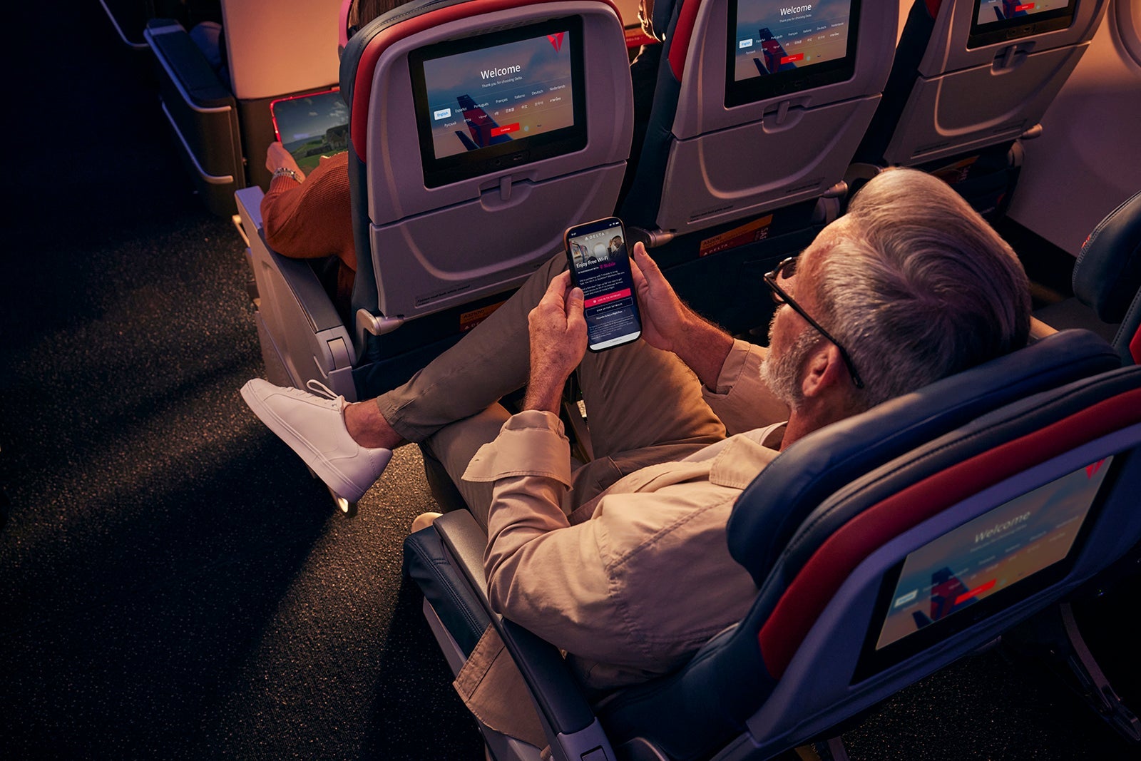 Passengers on a Delta flight