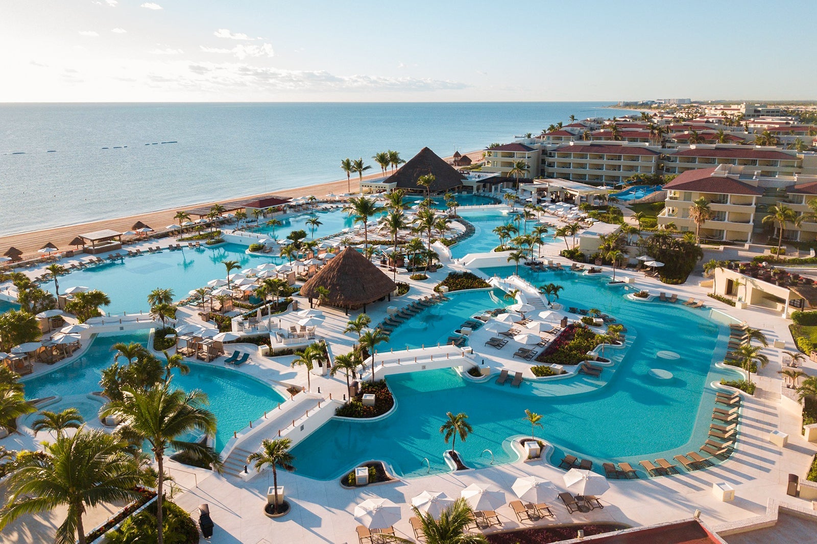 exterior aerial view of Moon Palace Cancun