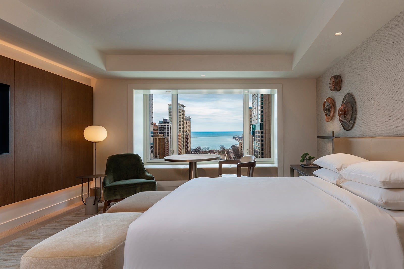 guest room at the Park Hyatt Chicago