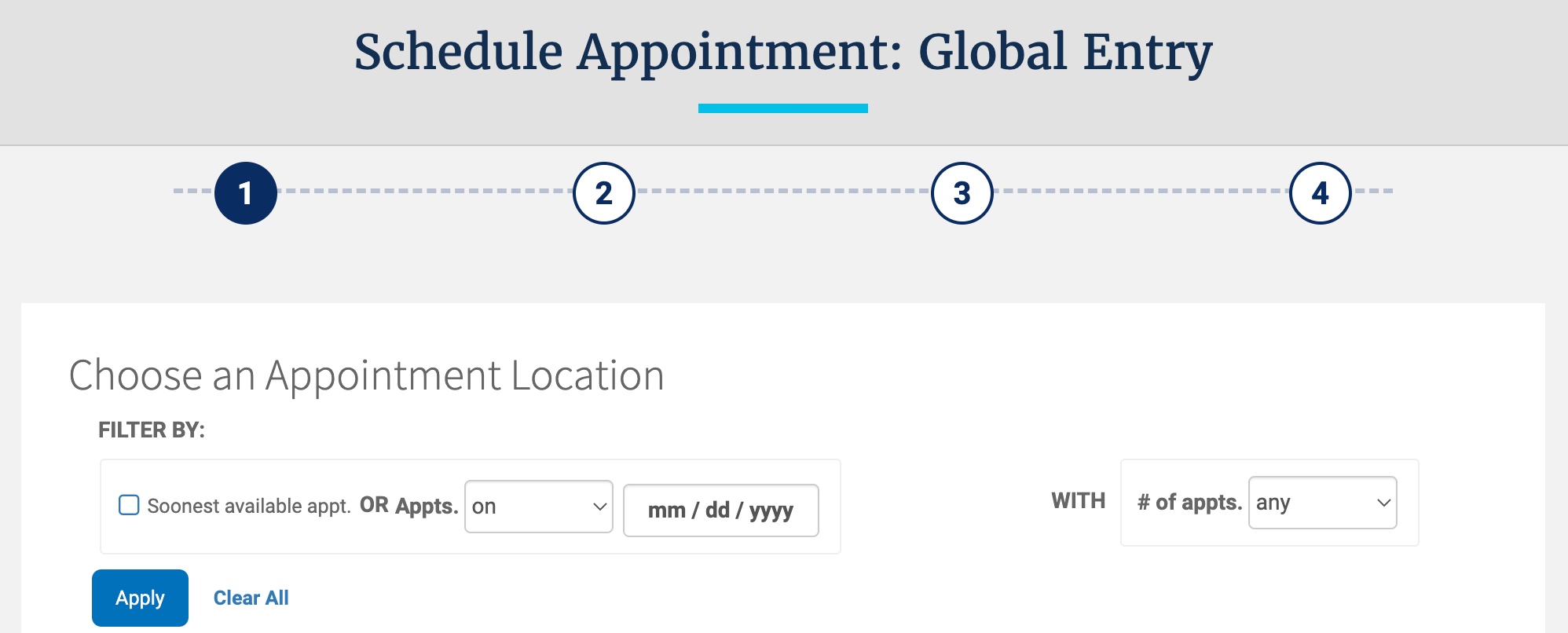 global entry appointment schedule