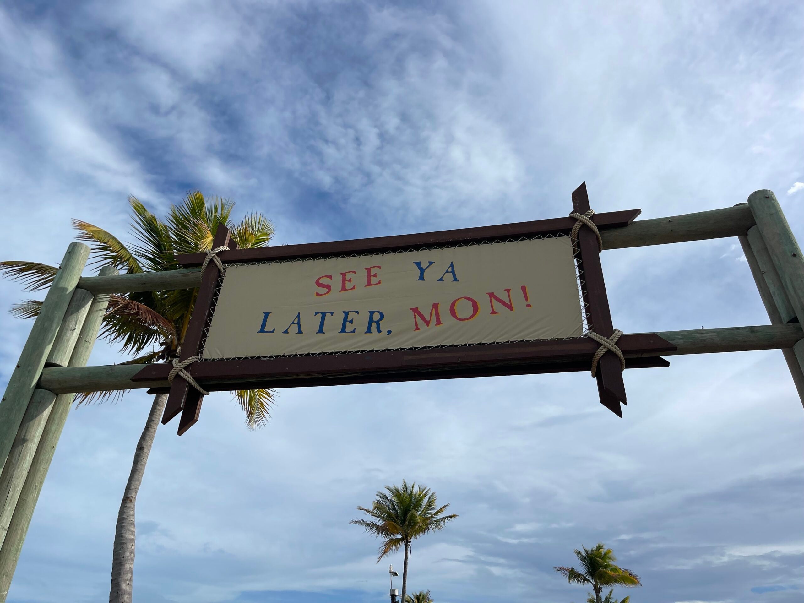 See ya later mon sign on Disney Castaway Cay
