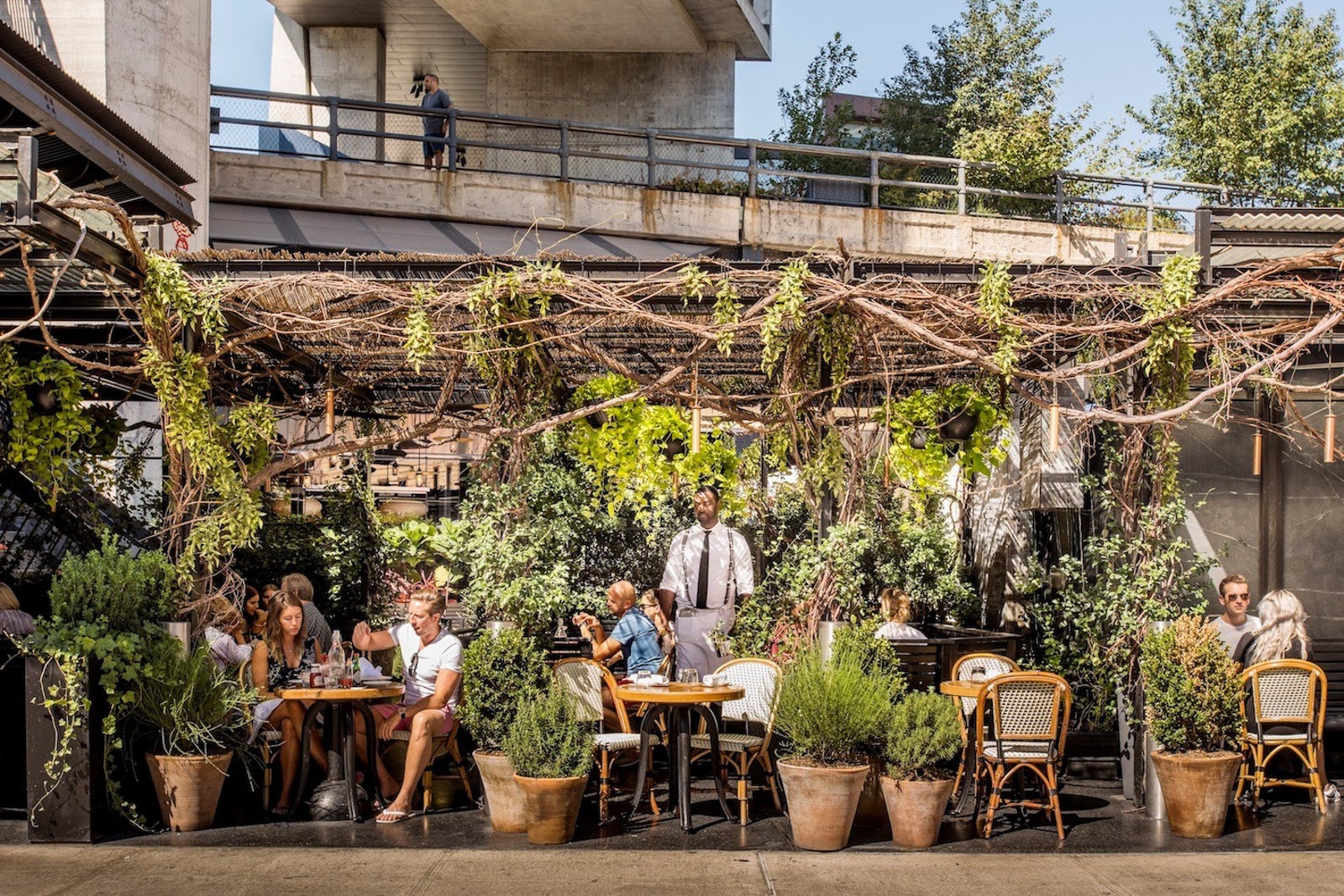 outdoor dining at The Standard