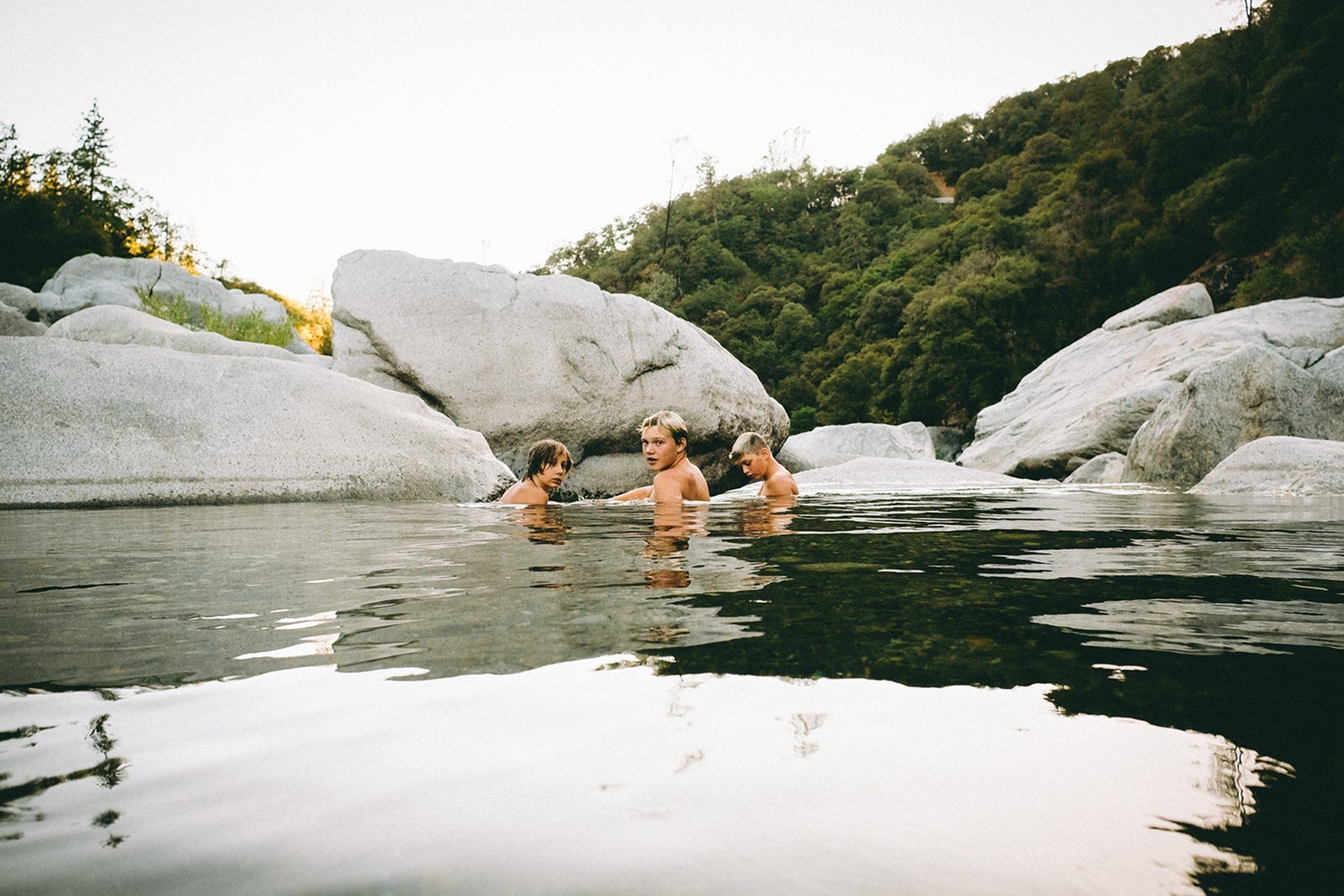 Swimming in the Yuba River.