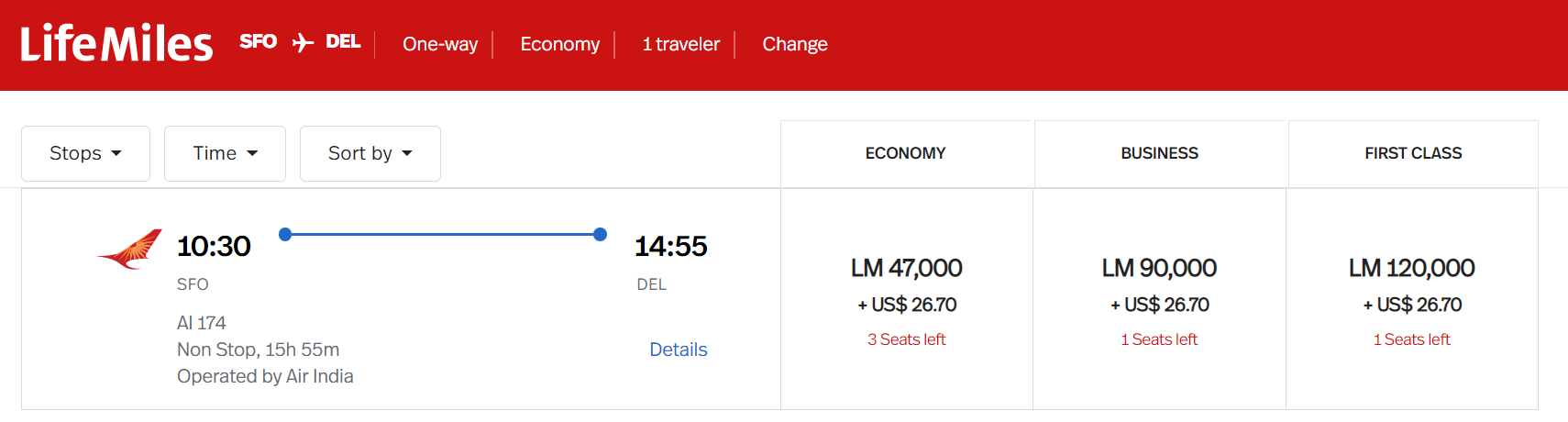 Booking a Lifemiles award
