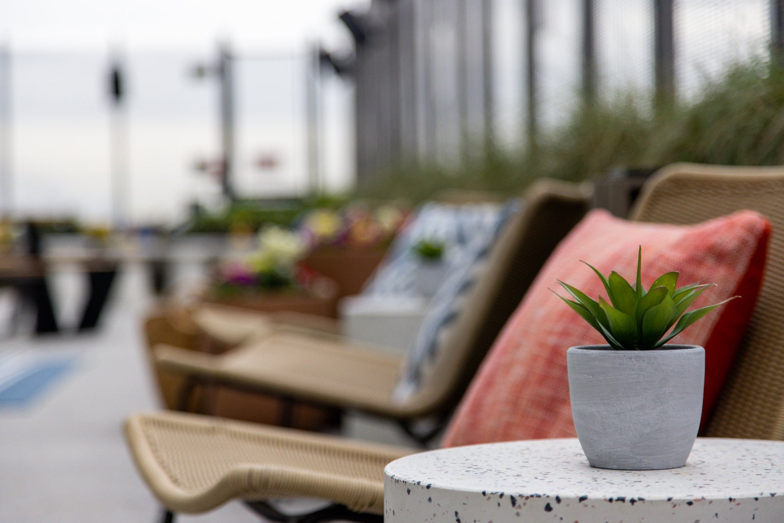 close-up of seats on the Sapphire Terrace