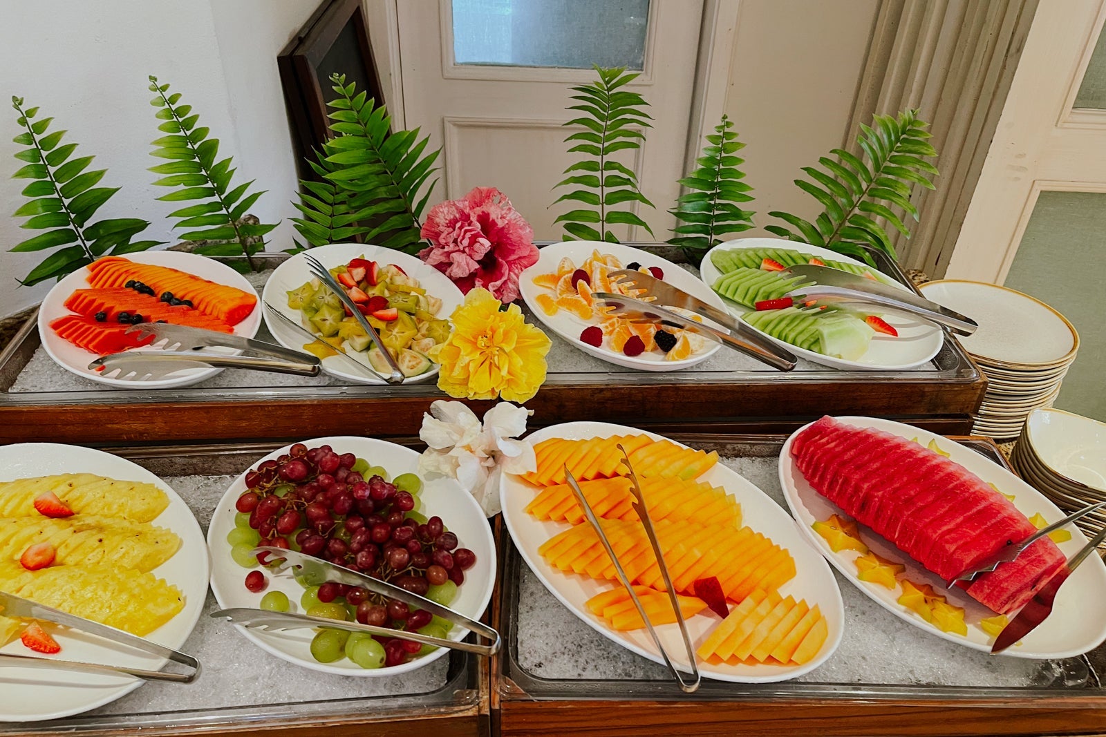 Sliced fruit at Seabreeze breakfast, St. Regis Punta Mita