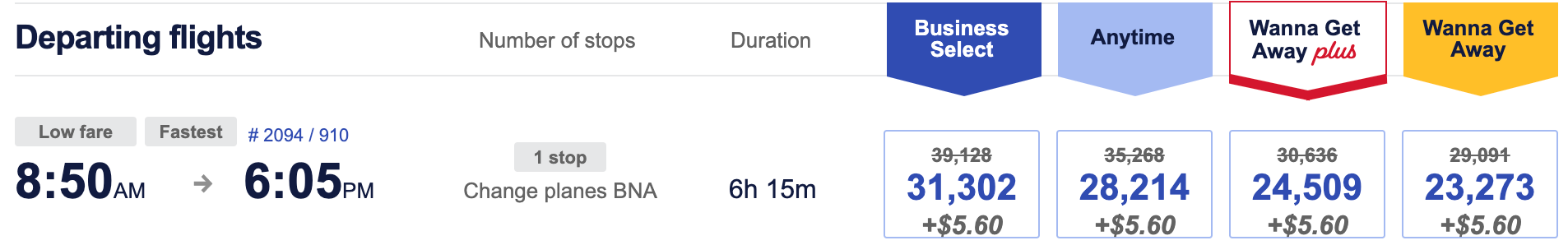 Booking a flight from SNA to DCA with a 20 percent discount