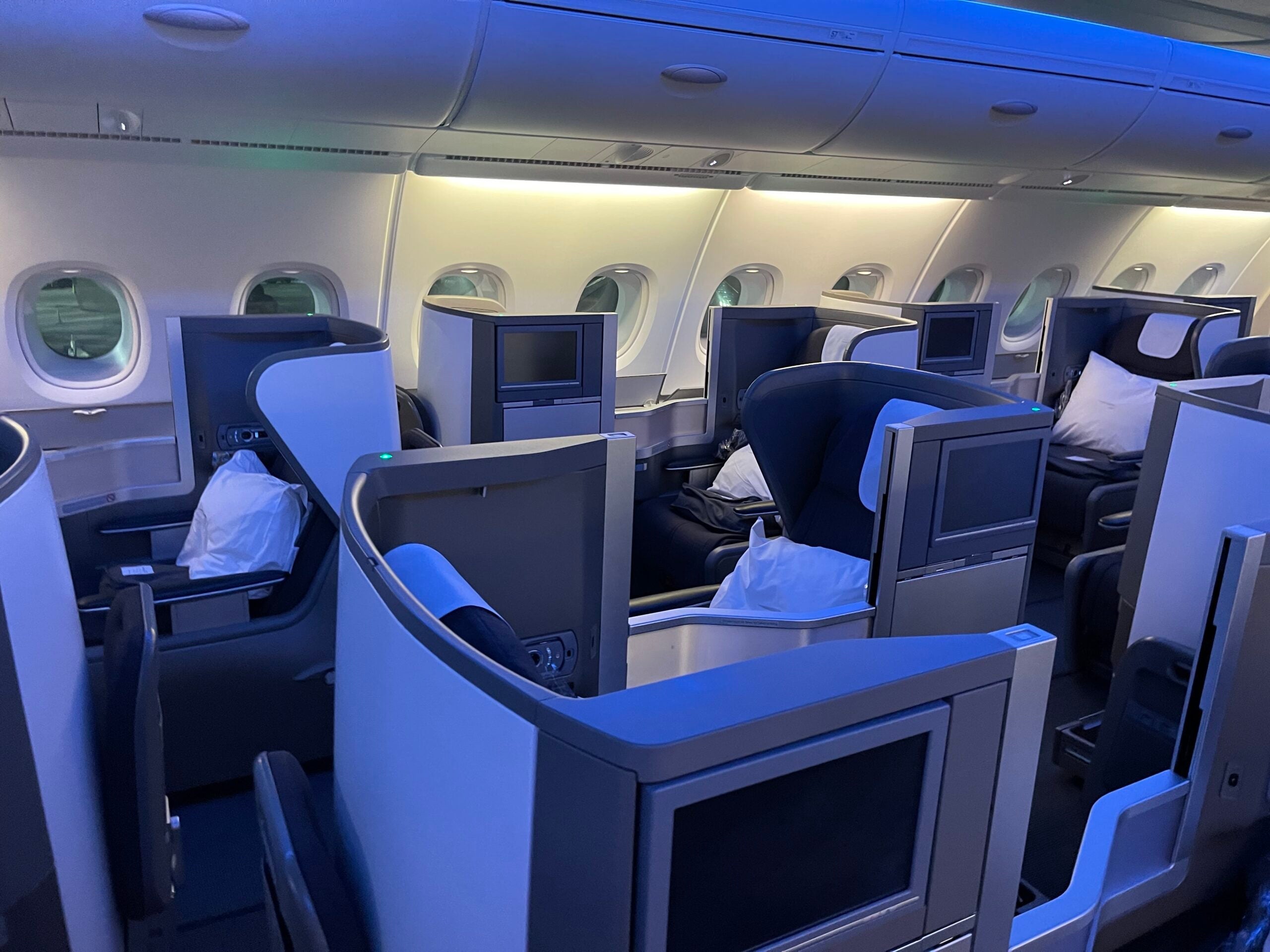 British Airways Airbus A380 business class center