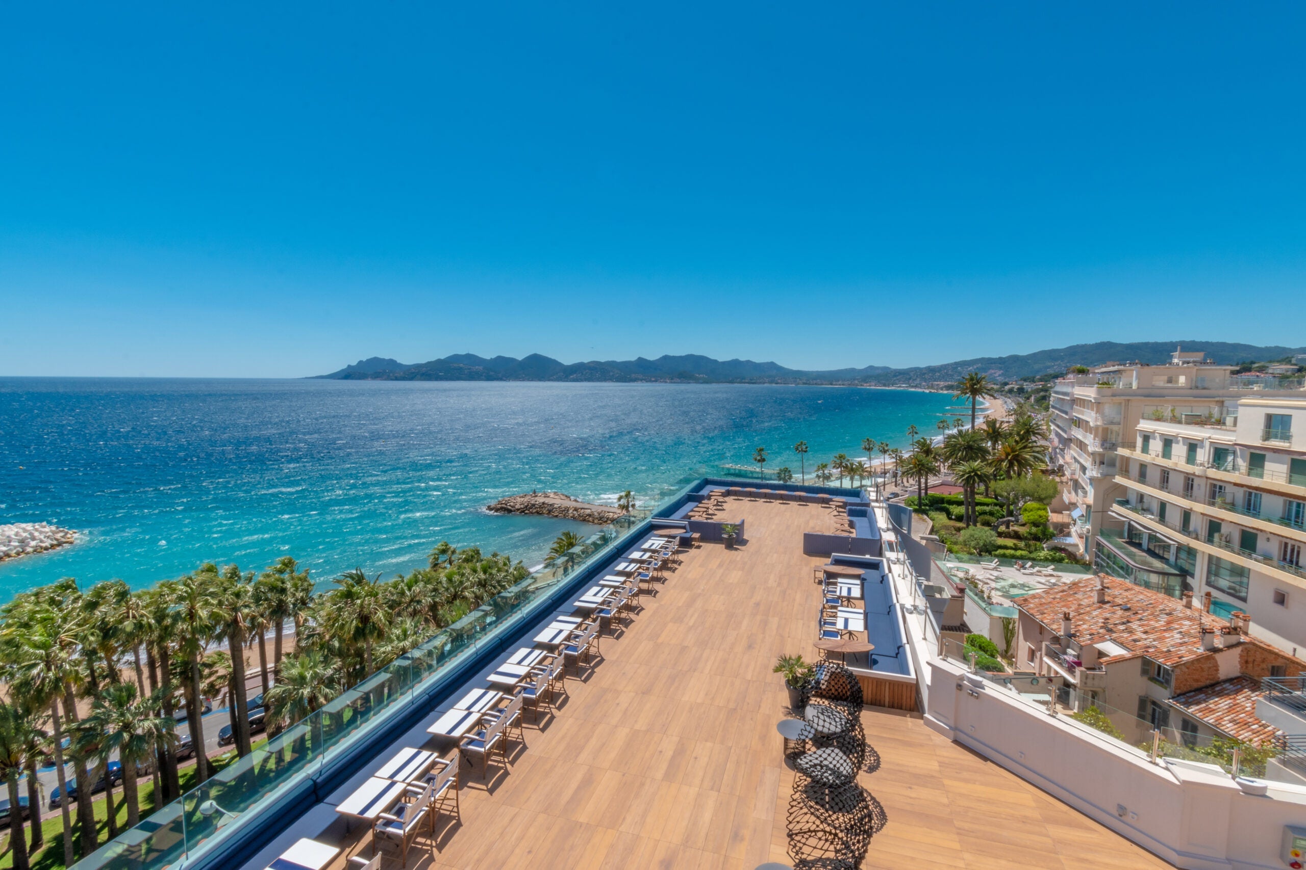 Canopy by Hilton Cannes overlooking ocean and mountains