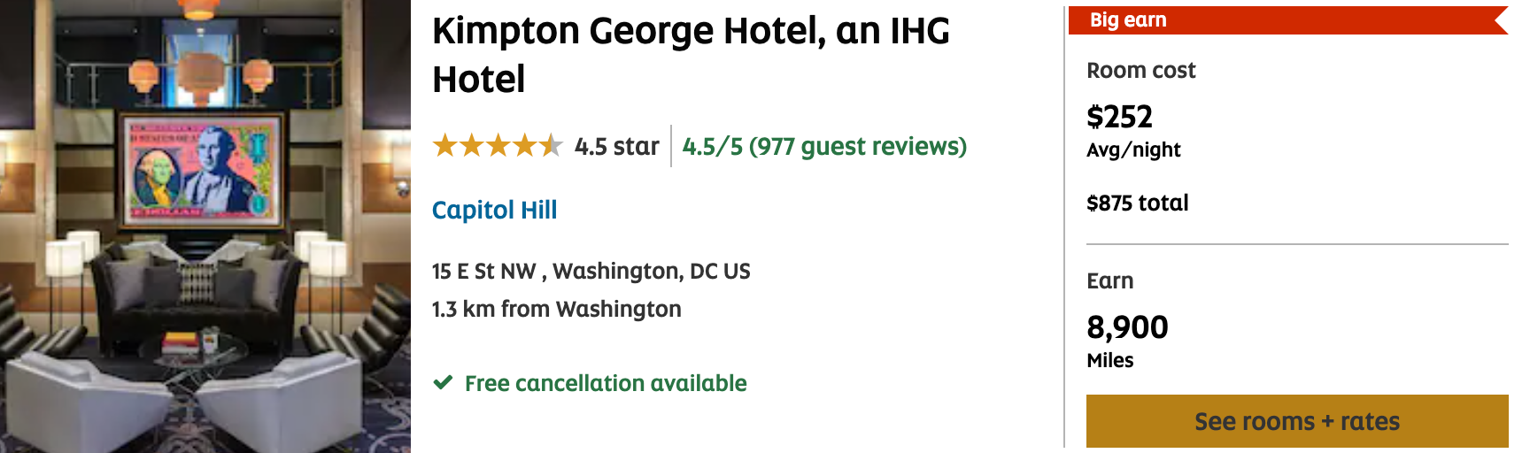 Etihad hotels DC