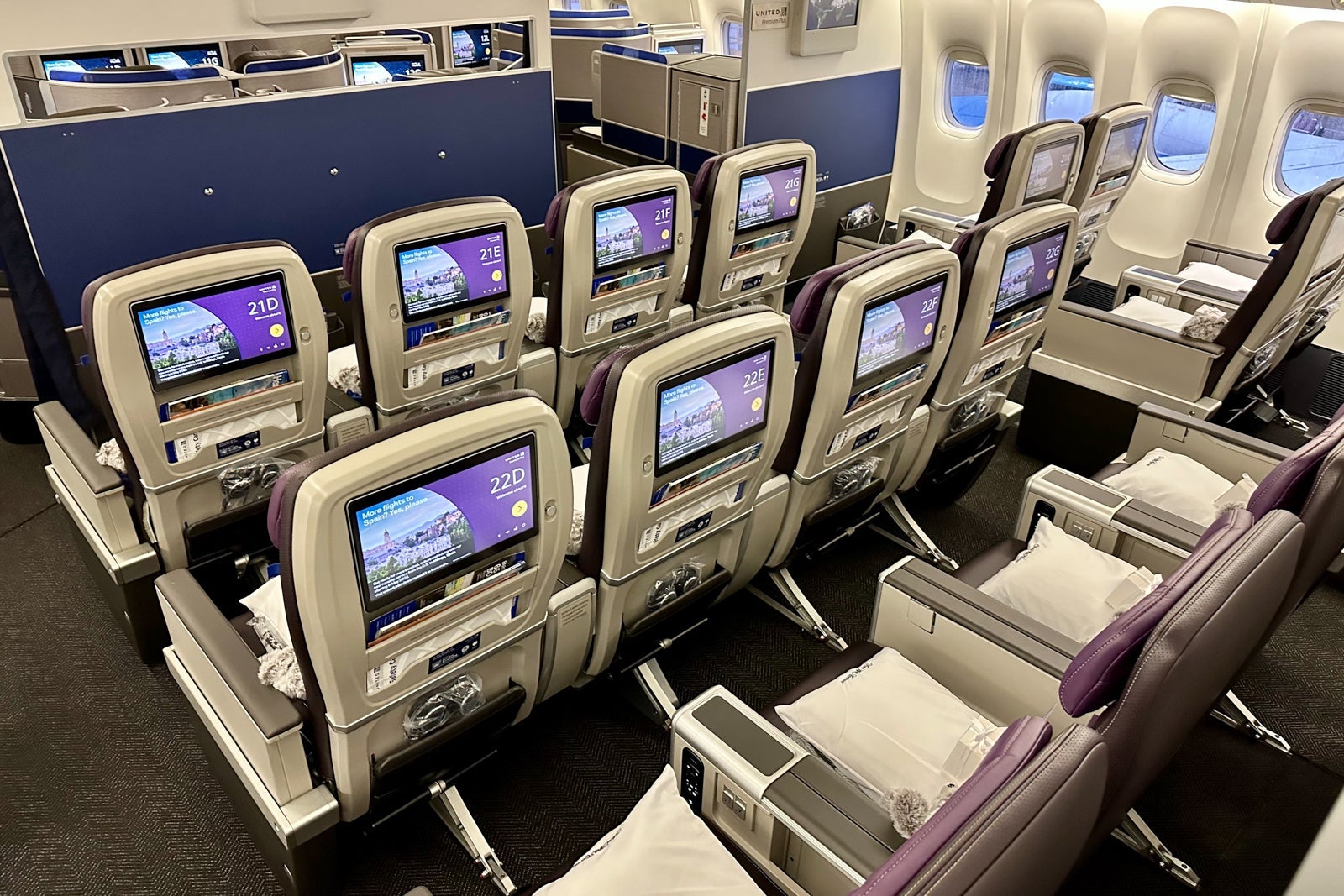 United Premium Plus seats from behind