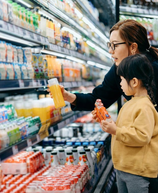 Woman shopping for groceries