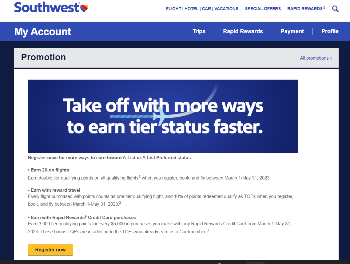 Southwest promotions