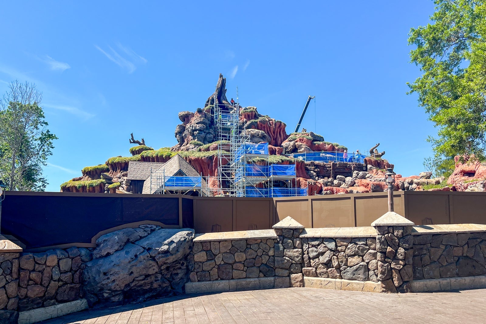 Construction zone for Tiana's new ride at Magic Kindom