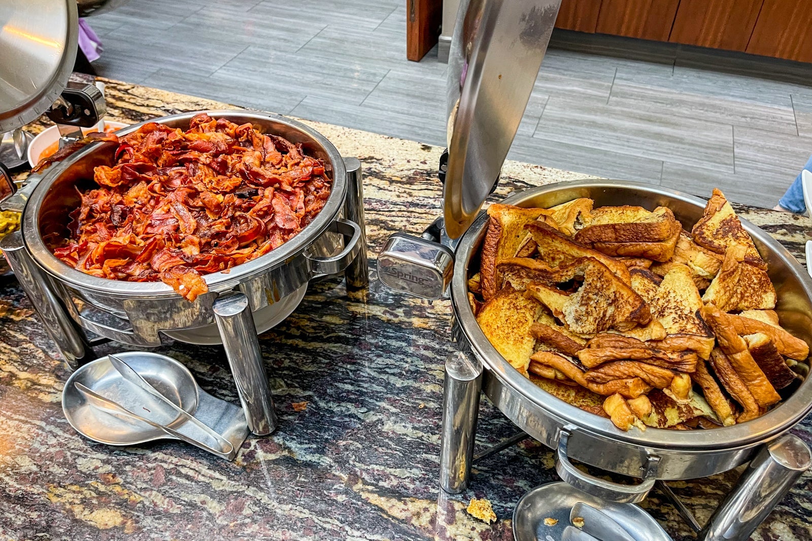 French toast and bacon the Embassy Suites Georgetown