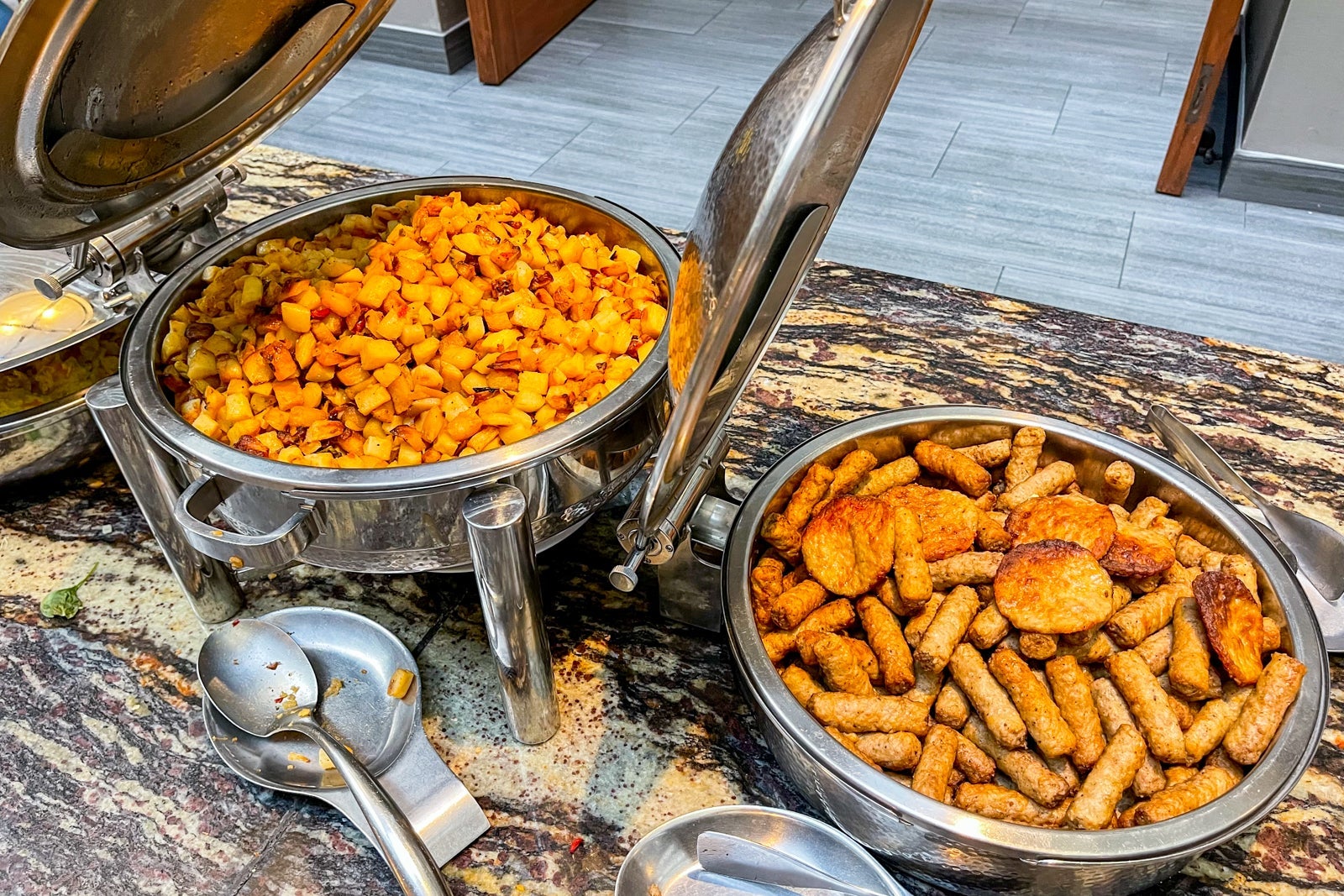 Sausage and potatoes at the Embassy Suites Georgetown