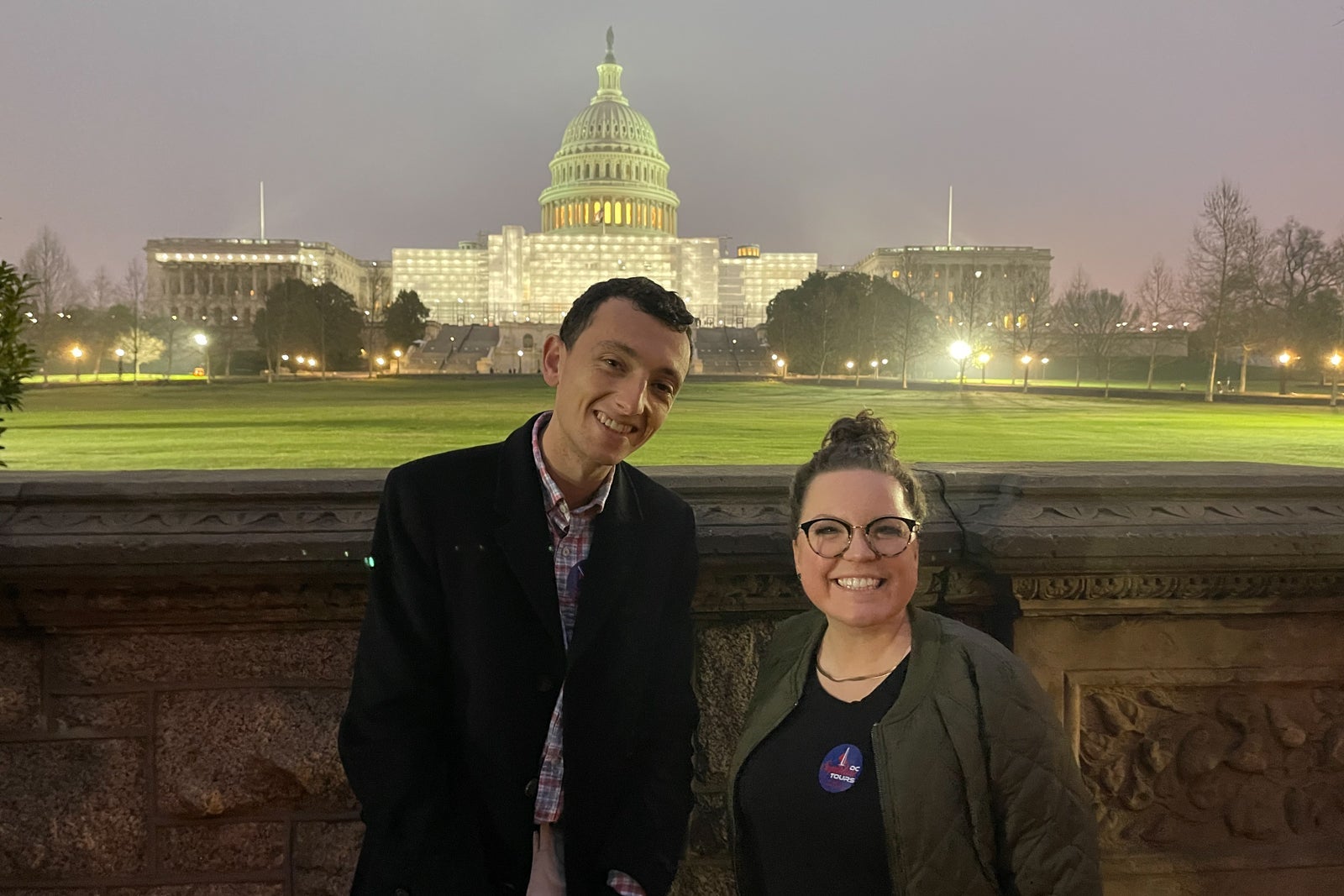 Kyle and Emily in front of the US Capitol