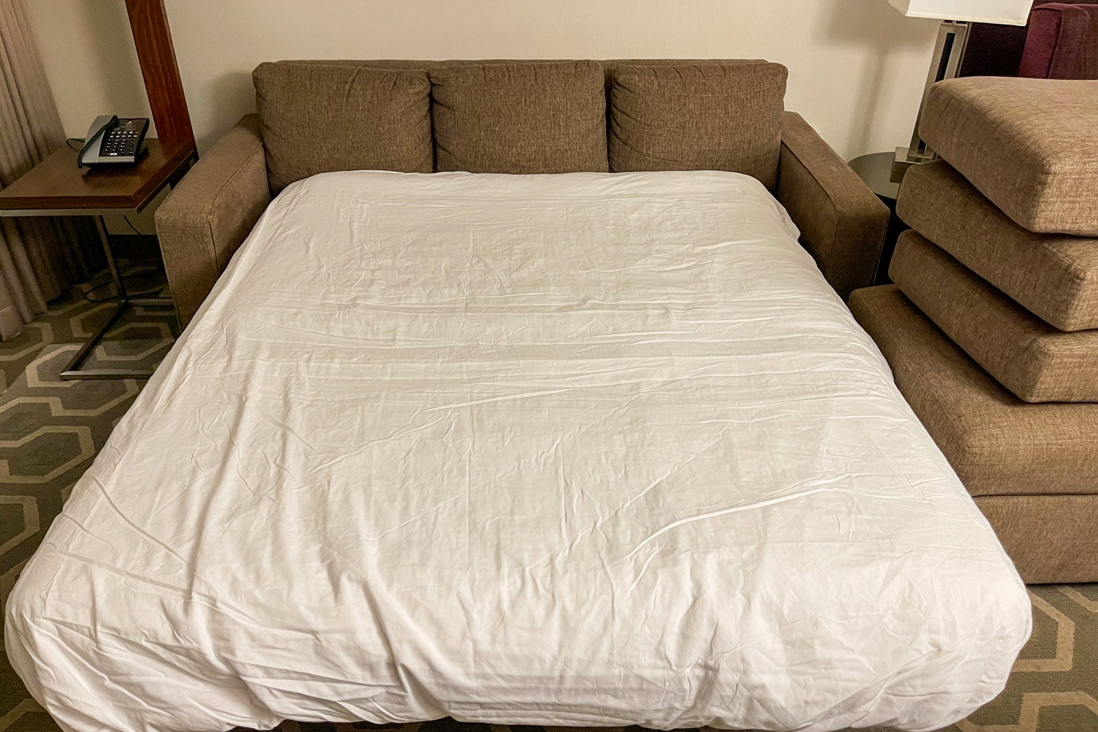 Sofa bed at the Embassy Suites