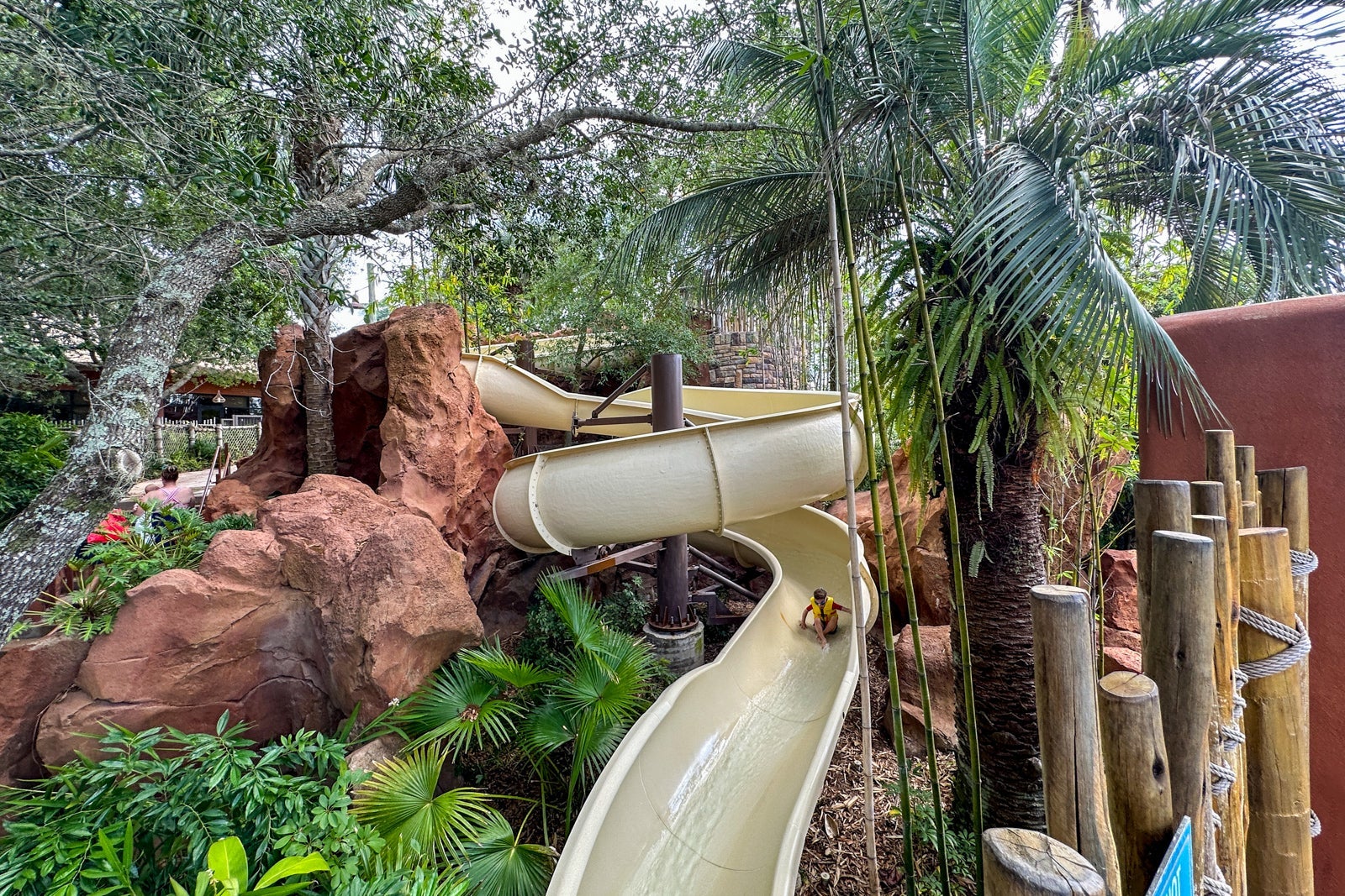 hotel pool water slide