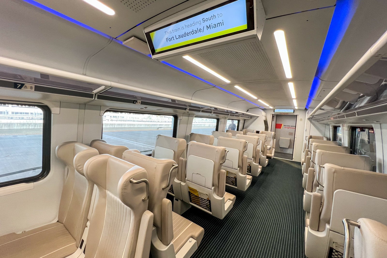 Brightline train seats