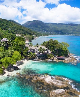 View of beach in Seychelles
