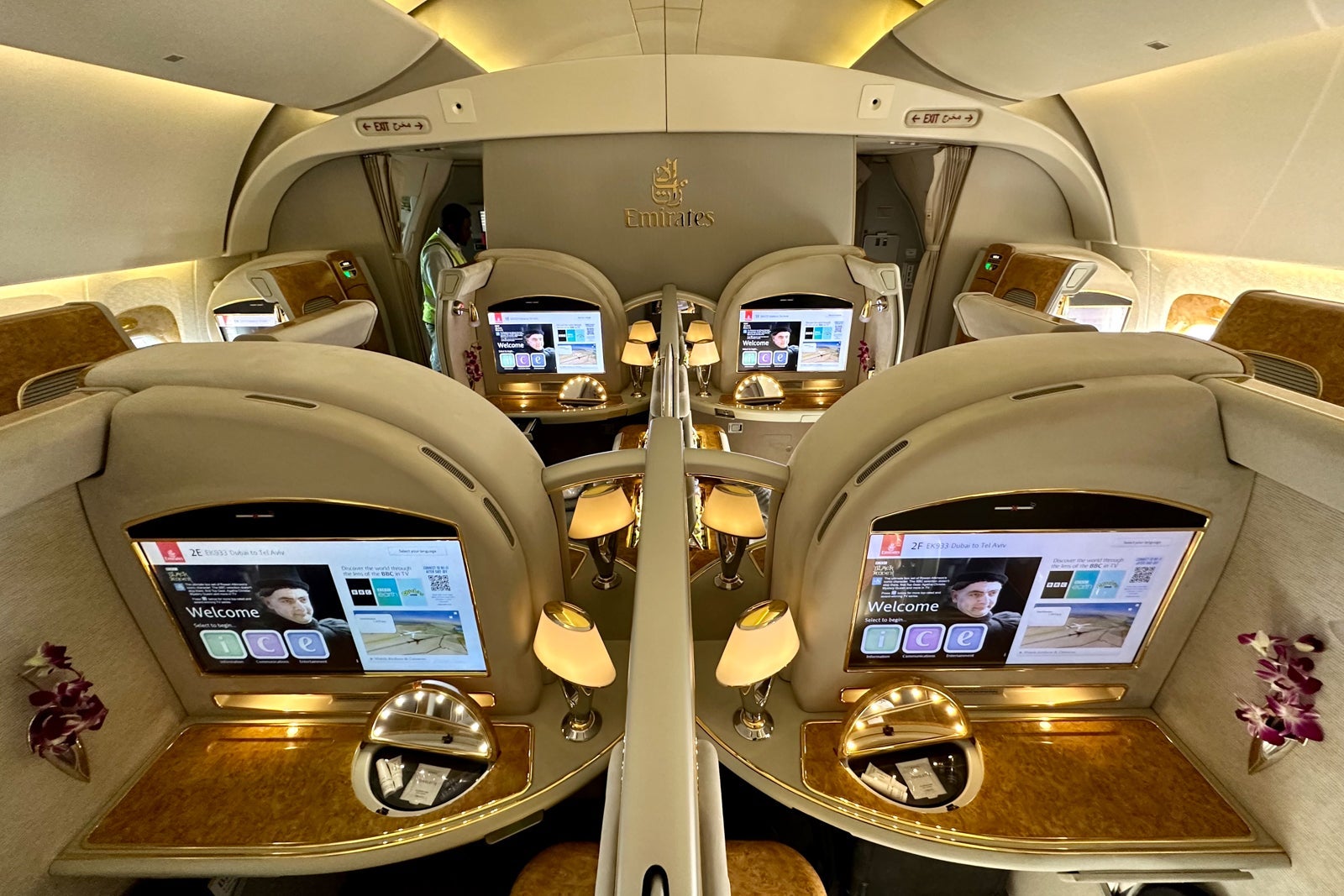 Emirates first class cabin