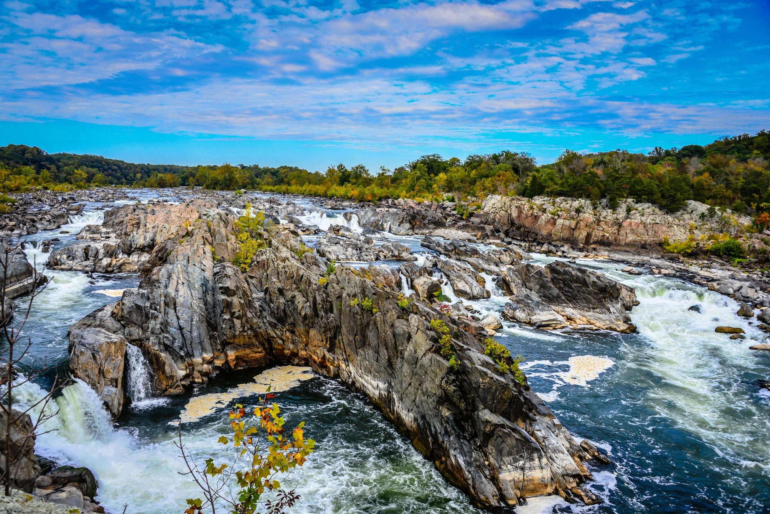 Great Falls and Mather Gorge on the Potomac River at Great Falls Park Virginia