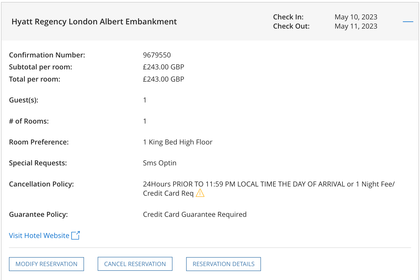 Hyatt Regency London Albert Embankment