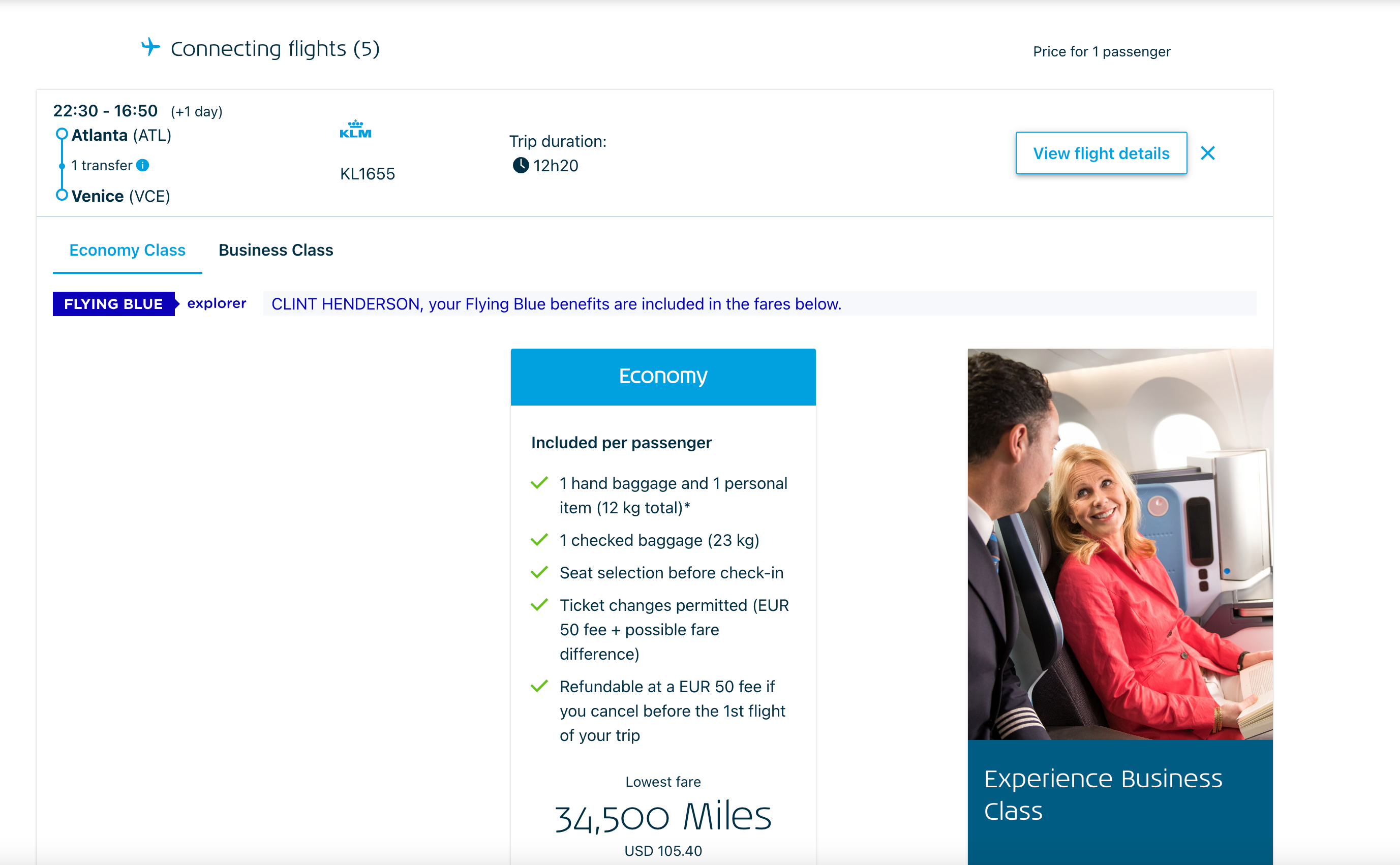 Flying Blue flight deals from KLM.