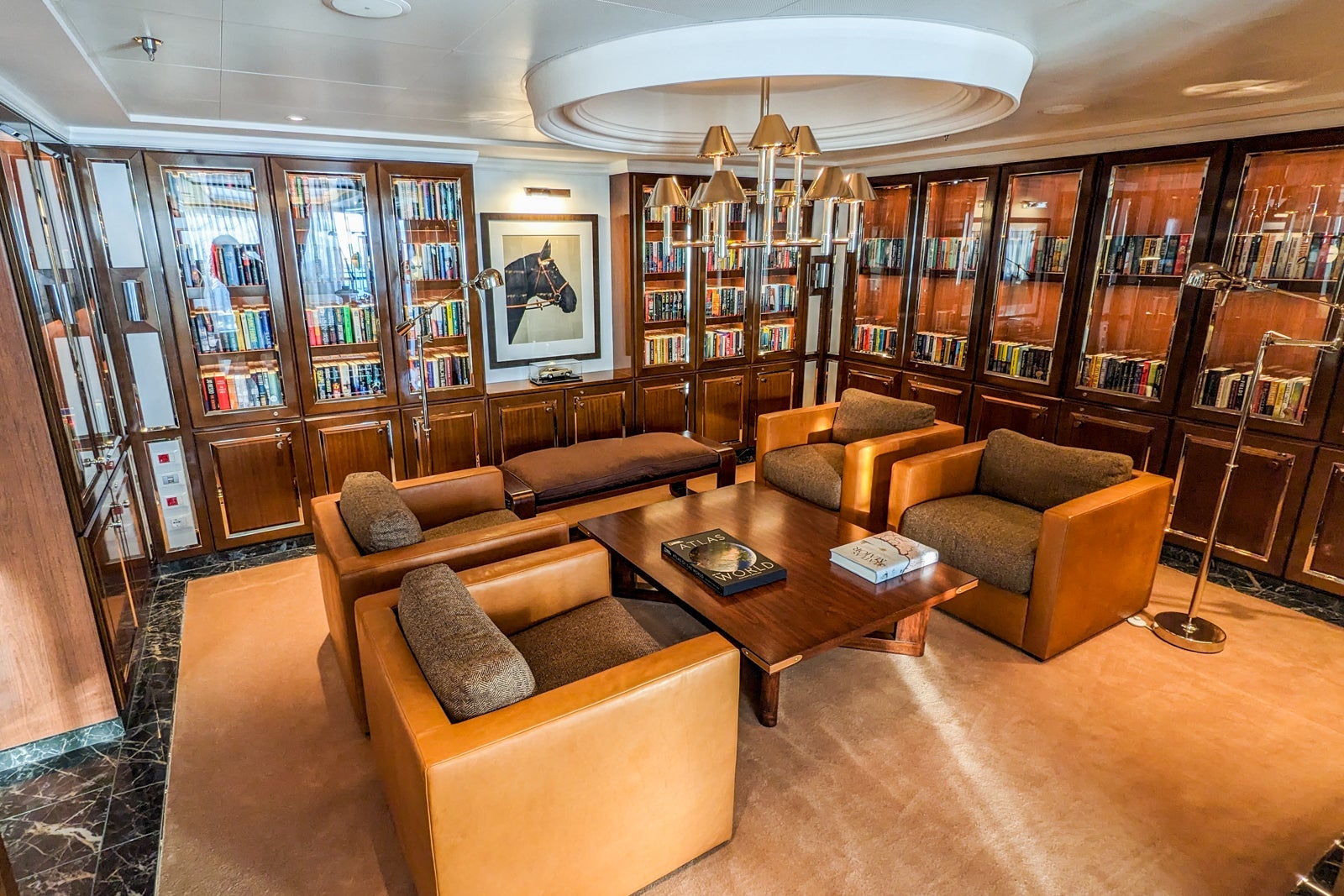 Library on Oceania's Vista.